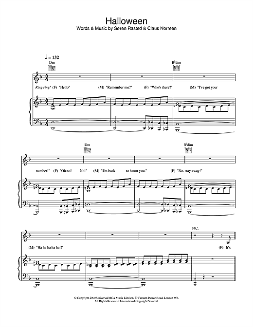 Learn to play Aqua Halloween sheet music for Piano, Vocal & Guitar in minutes. Aqua Halloween sheet music notes and chords. Download Printable PDF.