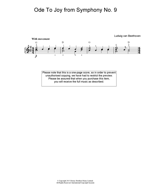 Learn to play Ludwig van Beethoven Ode To Joy from Symphony No. 9, Fourth Movement sheet music for Piano in minutes. Ludwig van Beethoven Ode To Joy from Symphony No. 9, Fourth Movement sheet music notes and chords. Download Printable PDF.