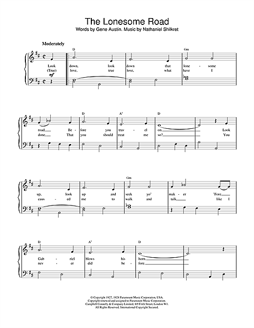 Learn to play Nat King Cole The Lonesome Road sheet music for Piano in minutes. Nat King Cole The Lonesome Road sheet music notes and chords. Download Printable PDF.