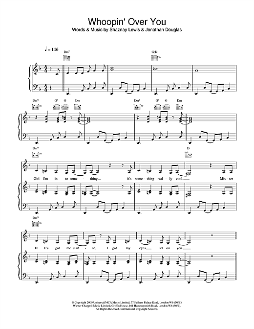 Learn to play All Saints Whoopin' Over You sheet music for Piano, Vocal & Guitar in minutes. All Saints Whoopin' Over You sheet music notes and chords. Download Printable PDF.