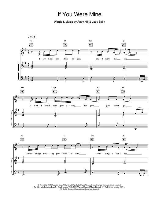 Learn to play Boyzone If You Were Mine sheet music for Piano, Vocal & Guitar in minutes. Boyzone If You Were Mine sheet music notes and chords. Download Printable PDF.