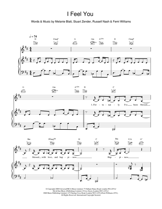 Learn to play All Saints I Feel You sheet music for Piano, Vocal & Guitar in minutes. All Saints I Feel You sheet music notes and chords. Download Printable PDF.
