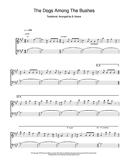Learn to play The Chieftains The Dogs Among The Bushes sheet music for Piano, Vocal & Guitar (Right-Hand Melody) in minutes. The Chieftains The Dogs Among The Bushes sheet music notes and chords. Download Printable PDF.