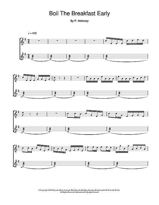 Learn to play The Chieftains Boil The Breakfast Early sheet music for Piano, Vocal & Guitar (Right-Hand Melody) in minutes. The Chieftains Boil The Breakfast Early sheet music notes and chords. Download Printable PDF.