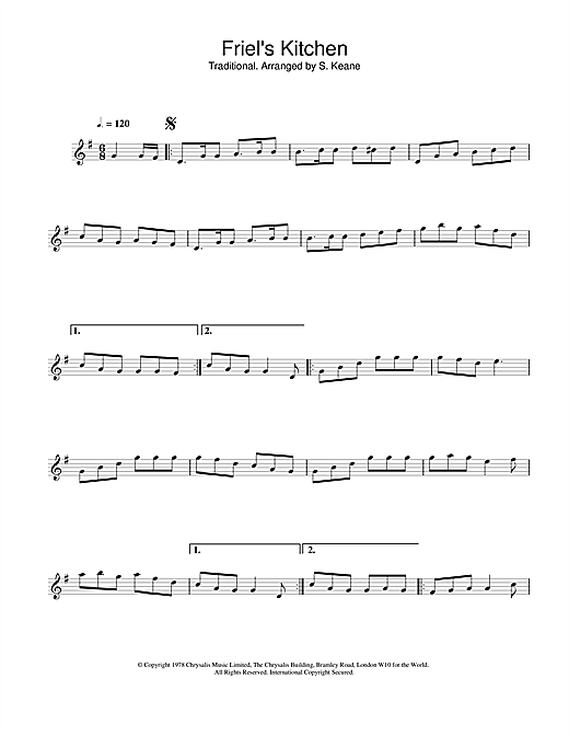 Learn to play The Chieftains Friel's Kitchen sheet music for Melody Line, Lyrics & Chords in minutes. The Chieftains Friel's Kitchen sheet music notes and chords. Download Printable PDF.