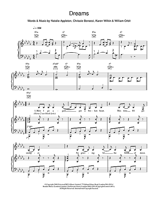 Learn to play All Saints Dreams sheet music for Piano, Vocal & Guitar in minutes. All Saints Dreams sheet music notes and chords. Download Printable PDF.