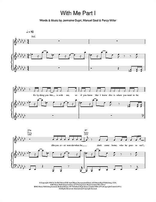Learn to play Destiny's Child With Me Part 1 sheet music for Piano, Vocal & Guitar in minutes. Destiny's Child With Me Part 1 sheet music notes and chords. Download Printable PDF.