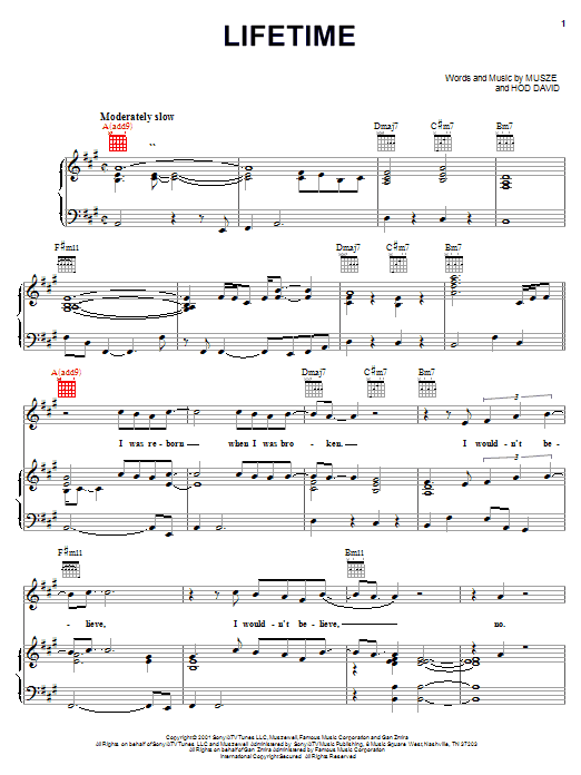 Learn to play Maxwell Lifetime sheet music for Piano, Vocal & Guitar (Right-Hand Melody) in minutes. Maxwell Lifetime sheet music notes and chords. Download Printable PDF.