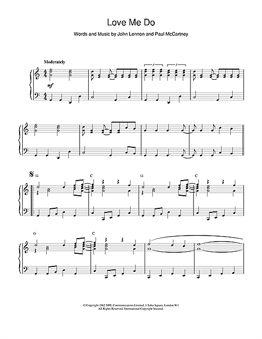 Learn to play The Beatles Love Me Do sheet music for Piano in minutes. The Beatles Love Me Do sheet music notes and chords. Download Printable PDF.