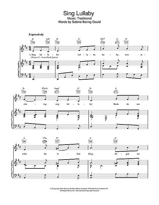 Learn to play Christmas Carol Sing Lullaby sheet music for Piano & Vocal in minutes. Christmas Carol Sing Lullaby sheet music notes and chords. Download Printable PDF.