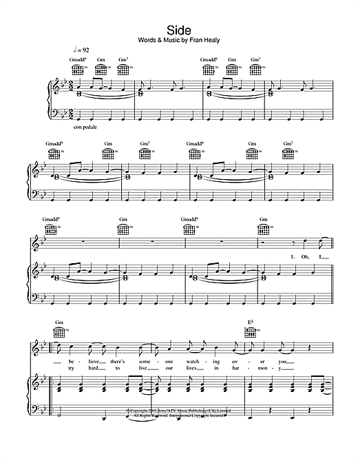 Learn to play Travis Side sheet music for Piano, Vocal & Guitar in minutes. Travis Side sheet music notes and chords. Download Printable PDF.
