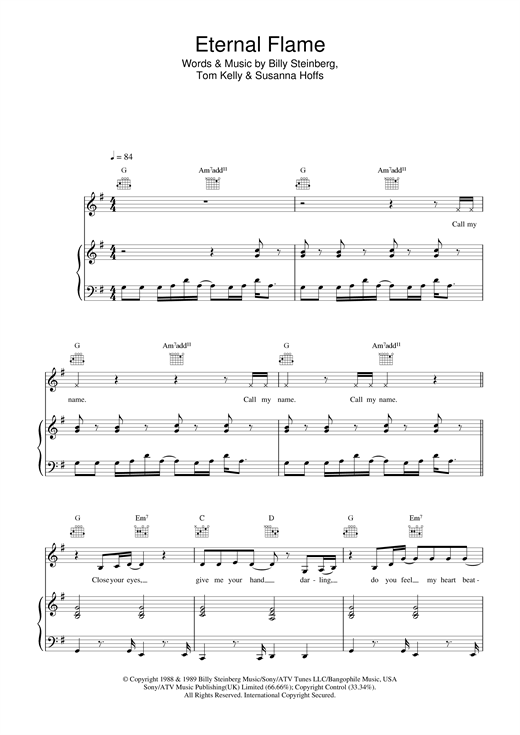 Learn to play Atomic Kitten Eternal Flame sheet music for Piano, Vocal & Guitar in minutes. Atomic Kitten Eternal Flame sheet music notes and chords. Download Printable PDF.