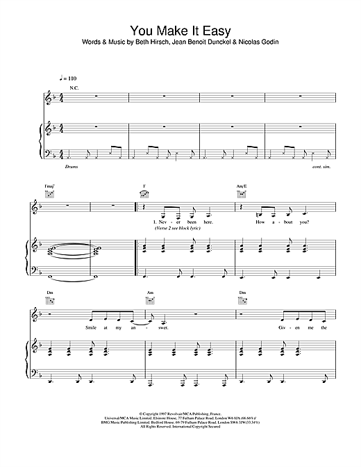 Learn to play Air You Make It Easy sheet music for Piano, Vocal & Guitar in minutes. Air You Make It Easy sheet music notes and chords. Download Printable PDF.
