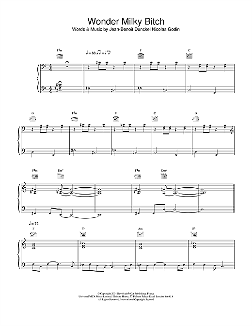 Learn to play Air Wonder Milky Bitch sheet music for Piano, Vocal & Guitar in minutes. Air Wonder Milky Bitch sheet music notes and chords. Download Printable PDF.