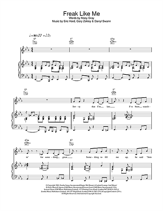 Learn to play Macy Gray Freak Like Me sheet music for Piano, Vocal & Guitar in minutes. Macy Gray Freak Like Me sheet music notes and chords. Download Printable PDF.