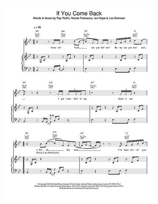 Learn to play Blue If You Come Back sheet music for Piano, Vocal & Guitar in minutes. Blue If You Come Back sheet music notes and chords. Download Printable PDF.