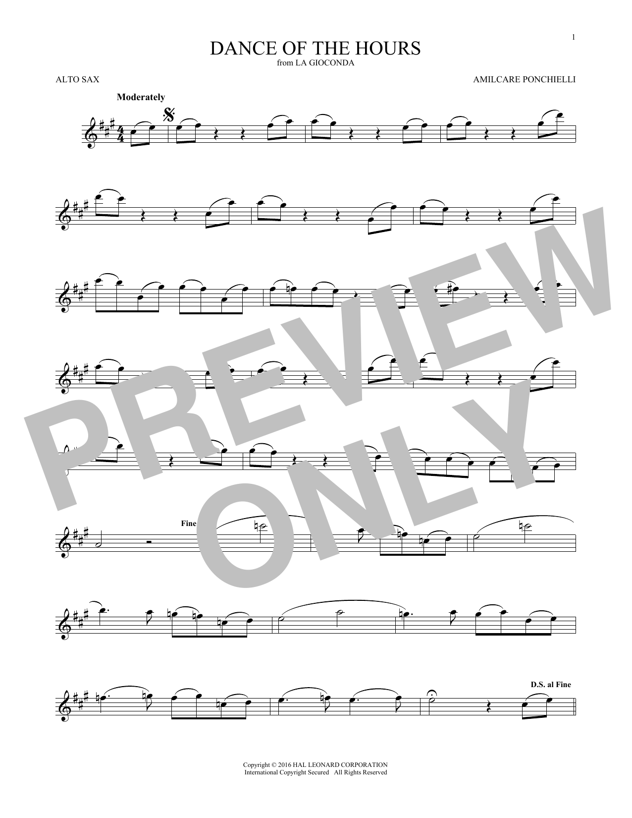 Learn to play A. Ponchielli Dance Of The Hours sheet music for Alto Saxophone in minutes. A. Ponchielli Dance Of The Hours sheet music notes and chords. Download Printable PDF.