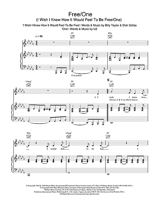 Learn to play The Lighthouse Family Free/One (I Wish I Knew How It Would Feel To Be & One) sheet music for Piano, Vocal & Guitar in minutes. The Lighthouse Family Free/One (I Wish I Knew How It Would Feel To Be & One) sheet music notes and chords. Download Printable PDF.