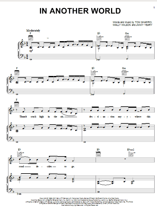Learn to play Joe Diffie In Another World sheet music for Piano, Vocal & Guitar (Right-Hand Melody) in minutes. Joe Diffie In Another World sheet music notes and chords. Download Printable PDF.