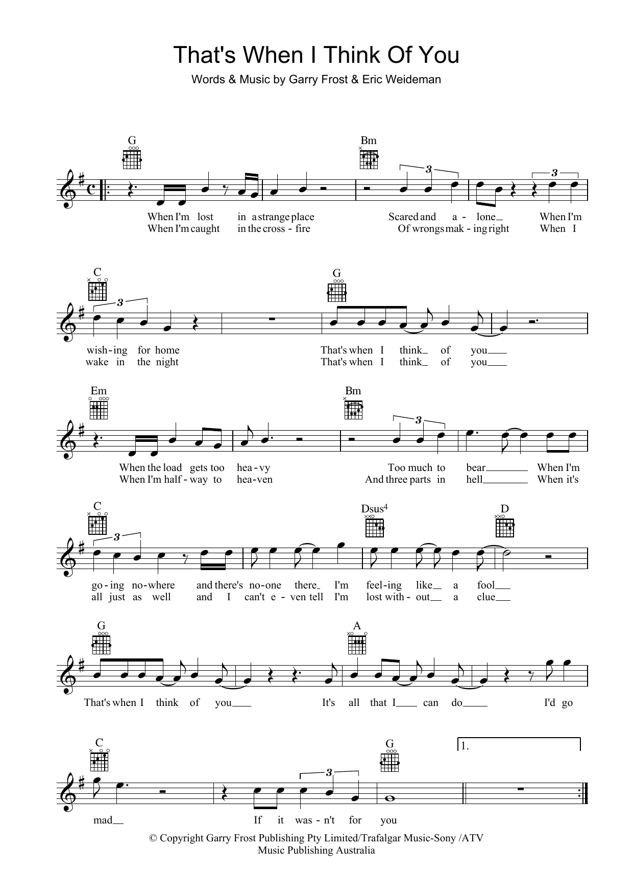 Download 1927 That's When I Think Of You Sheet Music and learn how to play Ukulele PDF digital score in minutes