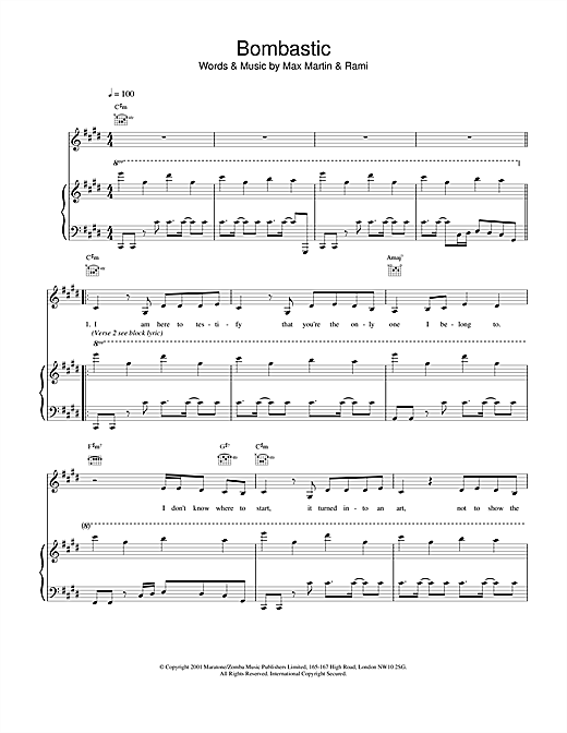 Learn to play Britney Spears Bombastic Love sheet music for Piano, Vocal & Guitar in minutes. Britney Spears Bombastic Love sheet music notes and chords. Download Printable PDF.