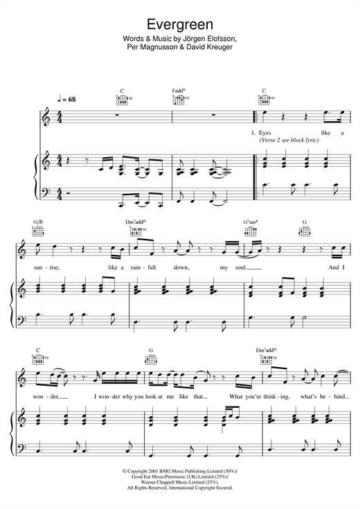 Learn to play Will Young Evergreen sheet music for Piano, Vocal & Guitar in minutes. Will Young Evergreen sheet music notes and chords. Download Printable PDF.