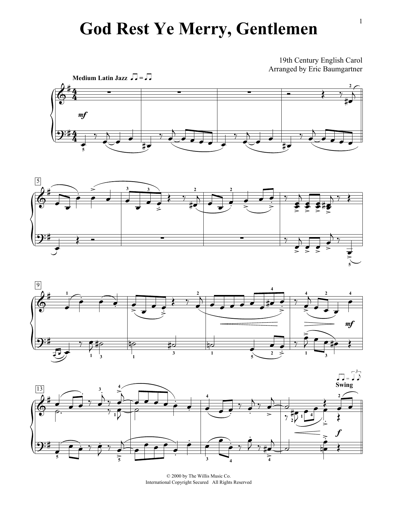 Download Traditional Carol God Rest Ye Merry, Gentlemen Sheet Music and learn how to play Easy Piano PDF digital score in minutes