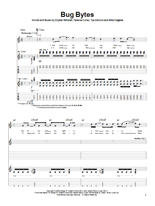 Learn to play Alien Ant Farm Bug Bytes sheet music for Guitar Tab in minutes. Alien Ant Farm Bug Bytes sheet music notes and chords. Download Printable PDF.