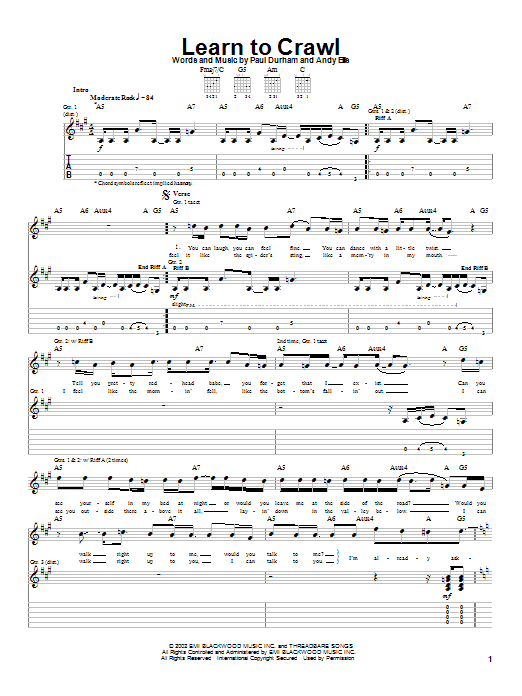 Learn to play Black Lab Learn To Crawl sheet music for Guitar Tab in minutes. Black Lab Learn To Crawl sheet music notes and chords. Download Printable PDF.