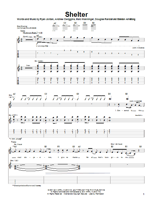 Learn to play Greenwheel Shelter sheet music for Guitar Tab in minutes. Greenwheel Shelter sheet music notes and chords. Download Printable PDF.
