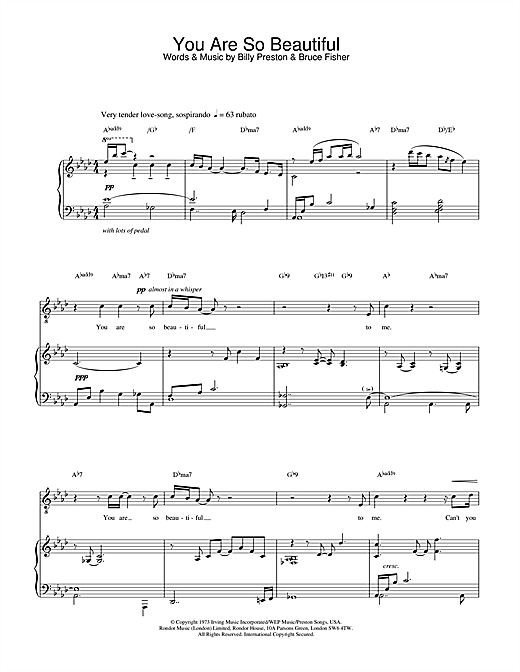 Learn to play Russell Watson You Are So Beautiful sheet music for Piano, Vocal & Guitar in minutes. Russell Watson You Are So Beautiful sheet music notes and chords. Download Printable PDF.