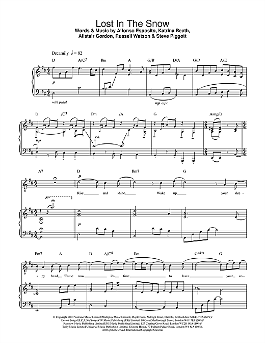 Learn to play Russell Watson Lost In The Snow sheet music for Piano, Vocal & Guitar in minutes. Russell Watson Lost In The Snow sheet music notes and chords. Download Printable PDF.