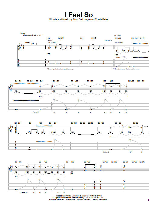Learn to play Box Car Racer I Feel So sheet music for Guitar Tab in minutes. Box Car Racer I Feel So sheet music notes and chords. Download Printable PDF.