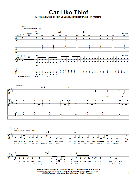 Learn to play Box Car Racer Cat Like Thief sheet music for Guitar Tab in minutes. Box Car Racer Cat Like Thief sheet music notes and chords. Download Printable PDF.