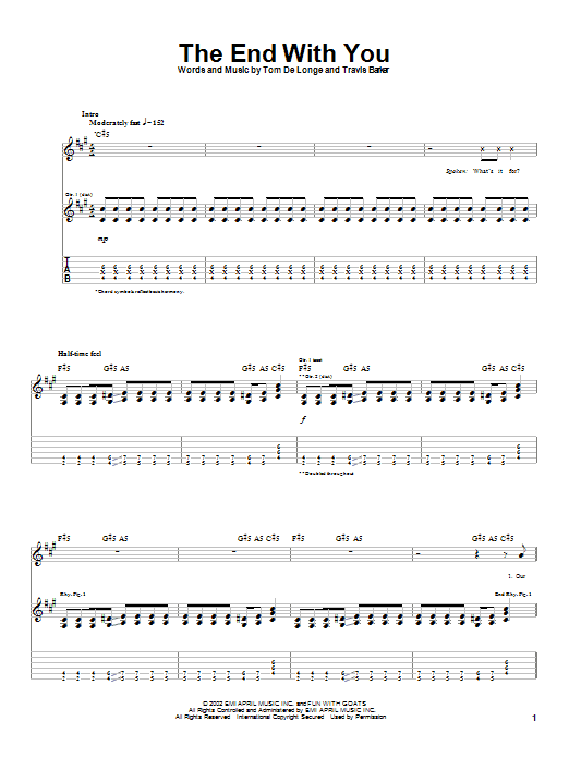 Learn to play Box Car Racer The End With You sheet music for Guitar Tab in minutes. Box Car Racer The End With You sheet music notes and chords. Download Printable PDF.