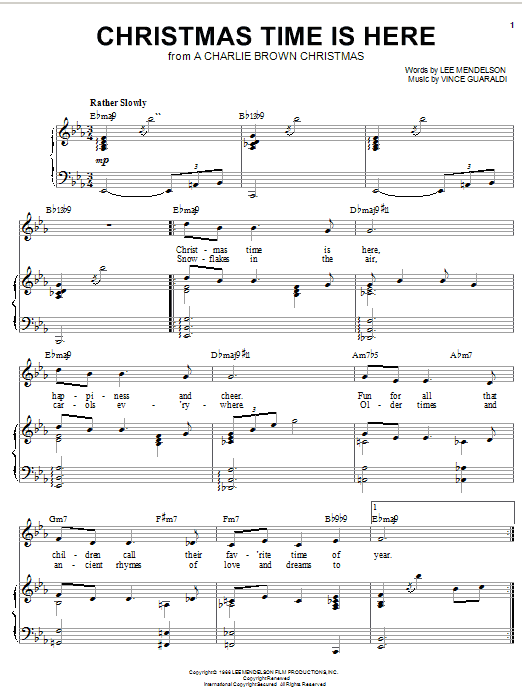 Learn to play Vince Guaraldi Christmas Time Is Here sheet music for Piano & Vocal in minutes. Vince Guaraldi Christmas Time Is Here sheet music notes and chords. Download Printable PDF.