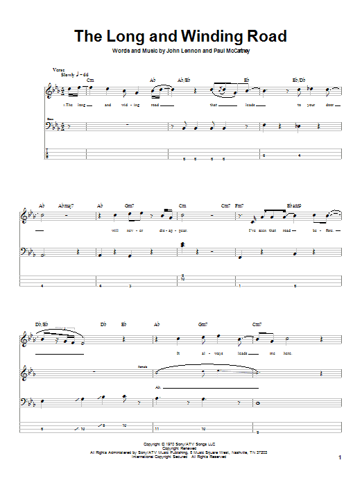 Learn to play The Beatles The Long And Winding Road sheet music for Bass Guitar Tab in minutes. The Beatles The Long And Winding Road sheet music notes and chords. Download Printable PDF.