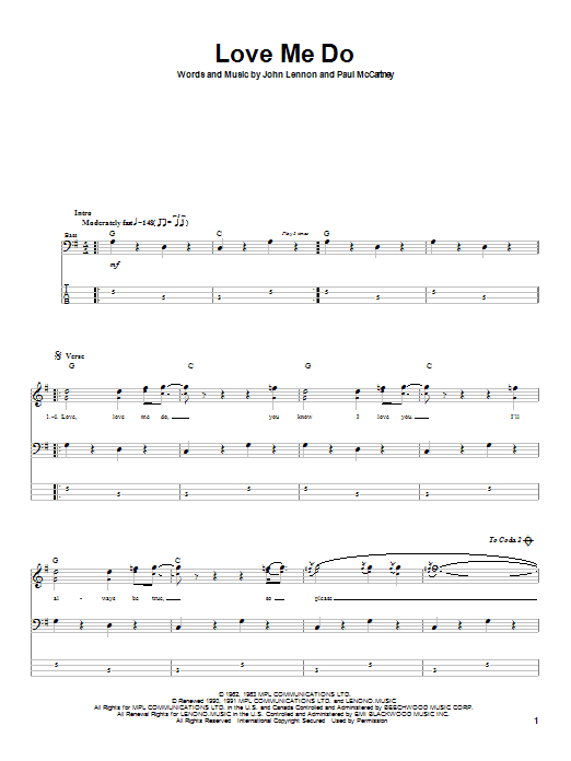 Learn to play The Beatles Love Me Do sheet music for Bass Guitar Tab in minutes. The Beatles Love Me Do sheet music notes and chords. Download Printable PDF.