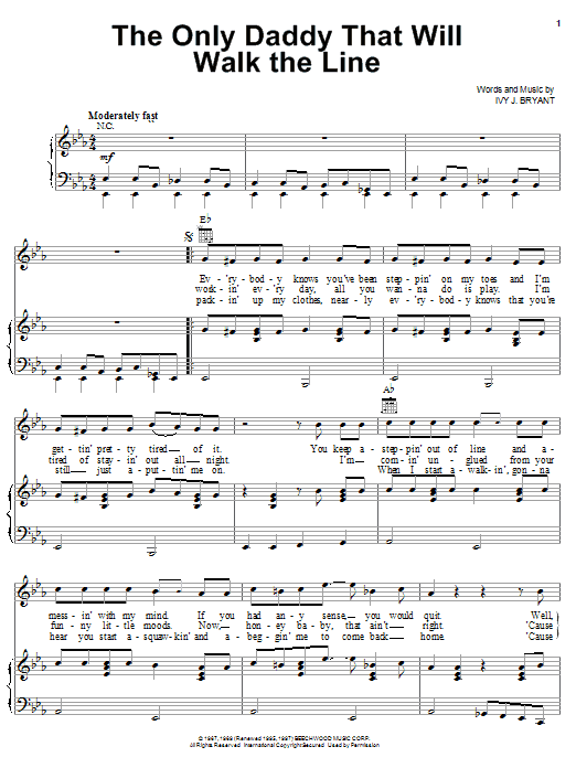 Learn to play Waylon Jennings The Only Daddy That Will Walk The Line sheet music for Piano, Vocal & Guitar (Right-Hand Melody) in minutes. Waylon Jennings The Only Daddy That Will Walk The Line sheet music notes and chords. Download Printable PDF.