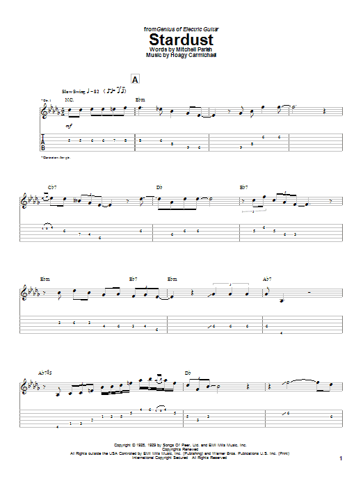 Learn to play Charlie Christian Stardust sheet music for Guitar Tab in minutes. Charlie Christian Stardust sheet music notes and chords. Download Printable PDF.