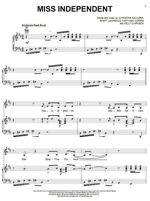 Learn to play Kelly Clarkson Miss Independent sheet music for Piano, Vocal & Guitar (Right-Hand Melody) in minutes. Kelly Clarkson Miss Independent sheet music notes and chords. Download Printable PDF.