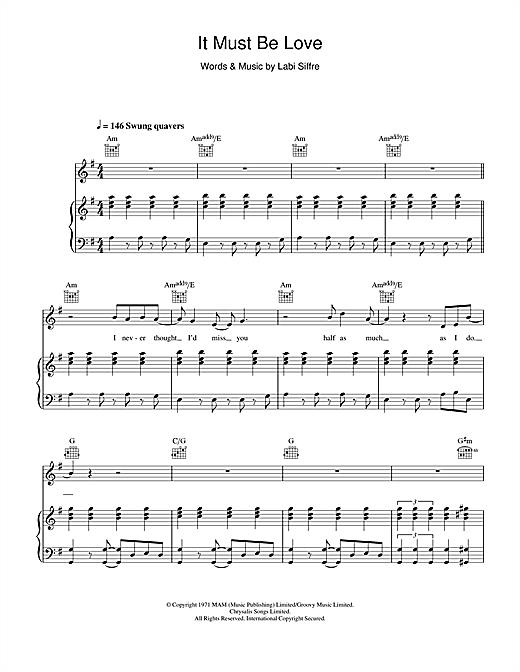 Learn to play Madness It Must Be Love sheet music for Piano, Vocal & Guitar in minutes. Madness It Must Be Love sheet music notes and chords. Download Printable PDF.