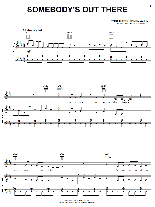 Learn to play Triumph Somebody's Out There sheet music for Piano, Vocal & Guitar (Right-Hand Melody) in minutes. Triumph Somebody's Out There sheet music notes and chords. Download Printable PDF.