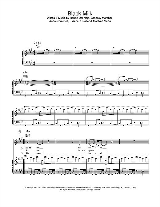 Learn to play Massive Attack Black Milk sheet music for Piano, Vocal & Guitar in minutes. Massive Attack Black Milk sheet music notes and chords. Download Printable PDF.