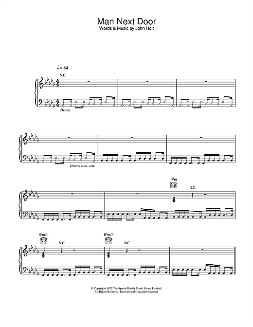 Learn to play Massive Attack Man Next Door sheet music for Piano, Vocal & Guitar in minutes. Massive Attack Man Next Door sheet music notes and chords. Download Printable PDF.