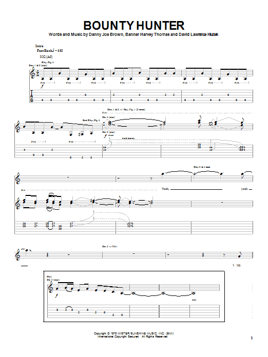 Learn to play Molly Hatchet Bounty Hunter sheet music for Guitar Tab in minutes. Molly Hatchet Bounty Hunter sheet music notes and chords. Download Printable PDF.