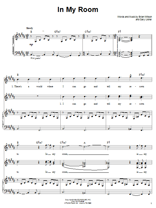 Learn to play The Beach Boys In My Room sheet music for Piano & Vocal in minutes. The Beach Boys In My Room sheet music notes and chords. Download Printable PDF.