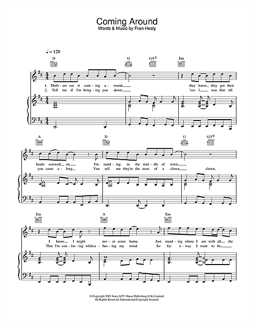 Learn to play Travis Coming Around sheet music for Piano, Vocal & Guitar in minutes. Travis Coming Around sheet music notes and chords. Download Printable PDF.