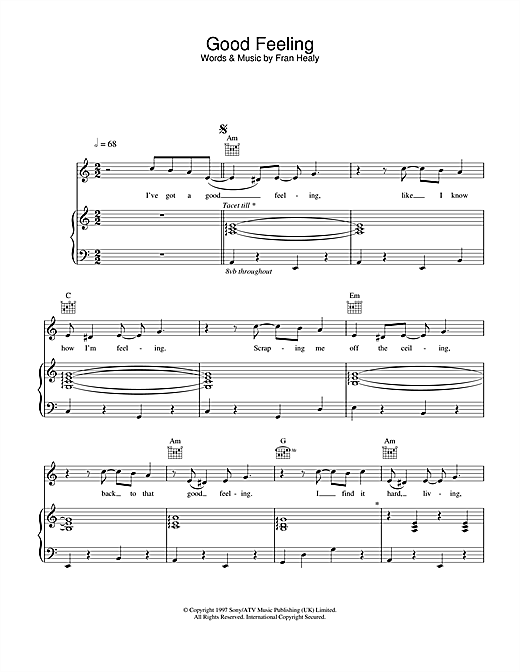Learn to play Travis Good Feeling sheet music for Piano, Vocal & Guitar in minutes. Travis Good Feeling sheet music notes and chords. Download Printable PDF.