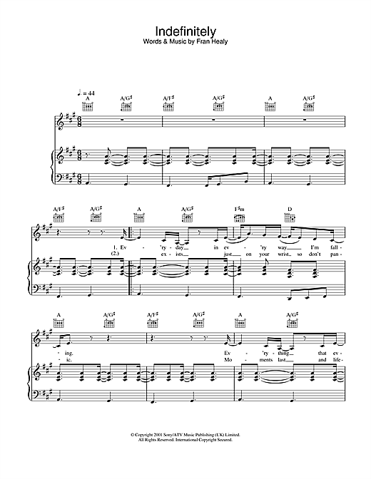 Learn to play Travis Indefinitely sheet music for Piano, Vocal & Guitar in minutes. Travis Indefinitely sheet music notes and chords. Download Printable PDF.